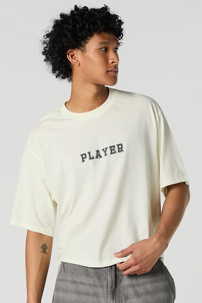 T-shirt carré à imprimé Player