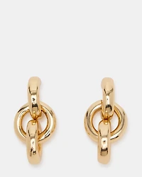 LOCK DROP EARRINGS GOLD