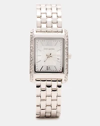 WOMEN'S SQUARE STAINLESS STEEL WATCH SILVER