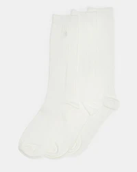 CASUAL HIGH CREW SOCKS IVORY