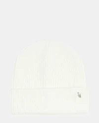 CLASSIC RIBBED KNIT BEANIE IVORY