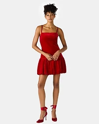 GIOVANNA DRESS RED VELVET