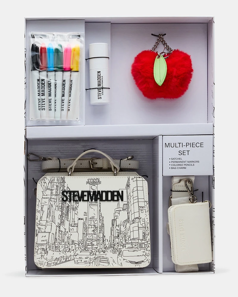 EVELYN PATCH BOX GIFT SET WHITE MULTI
