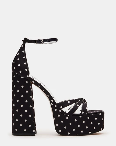 RETRO WHITE/BLACK POLKA DOT