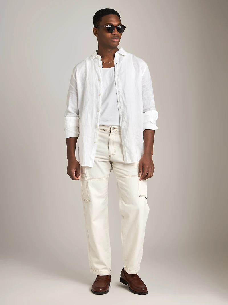 Karl Contrast Stitch Cargo Pants