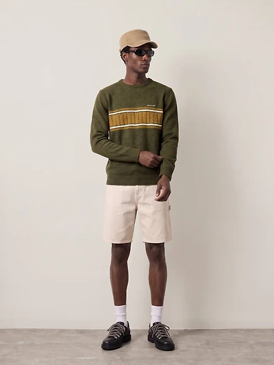 Mohair Stripe Knit Sweater