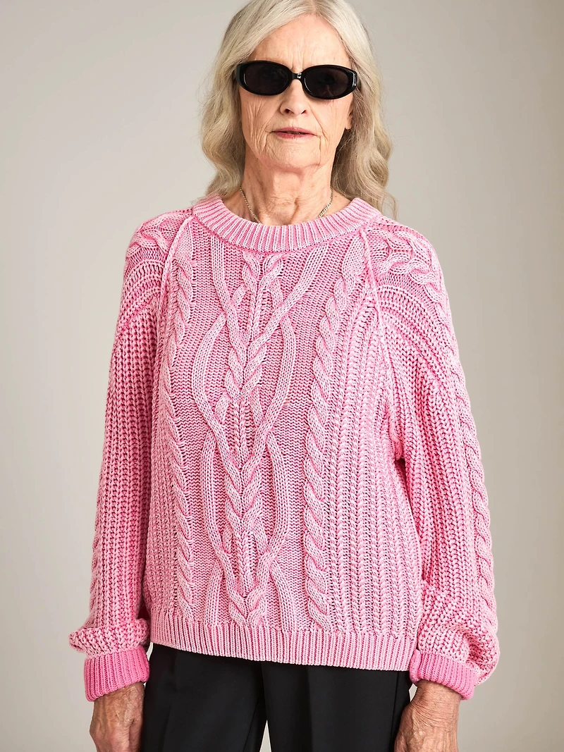 Frankie Cable Pullover Sweater