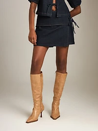 Raya Denim Wrap Skort
