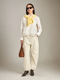 Flower Embroidery Pants