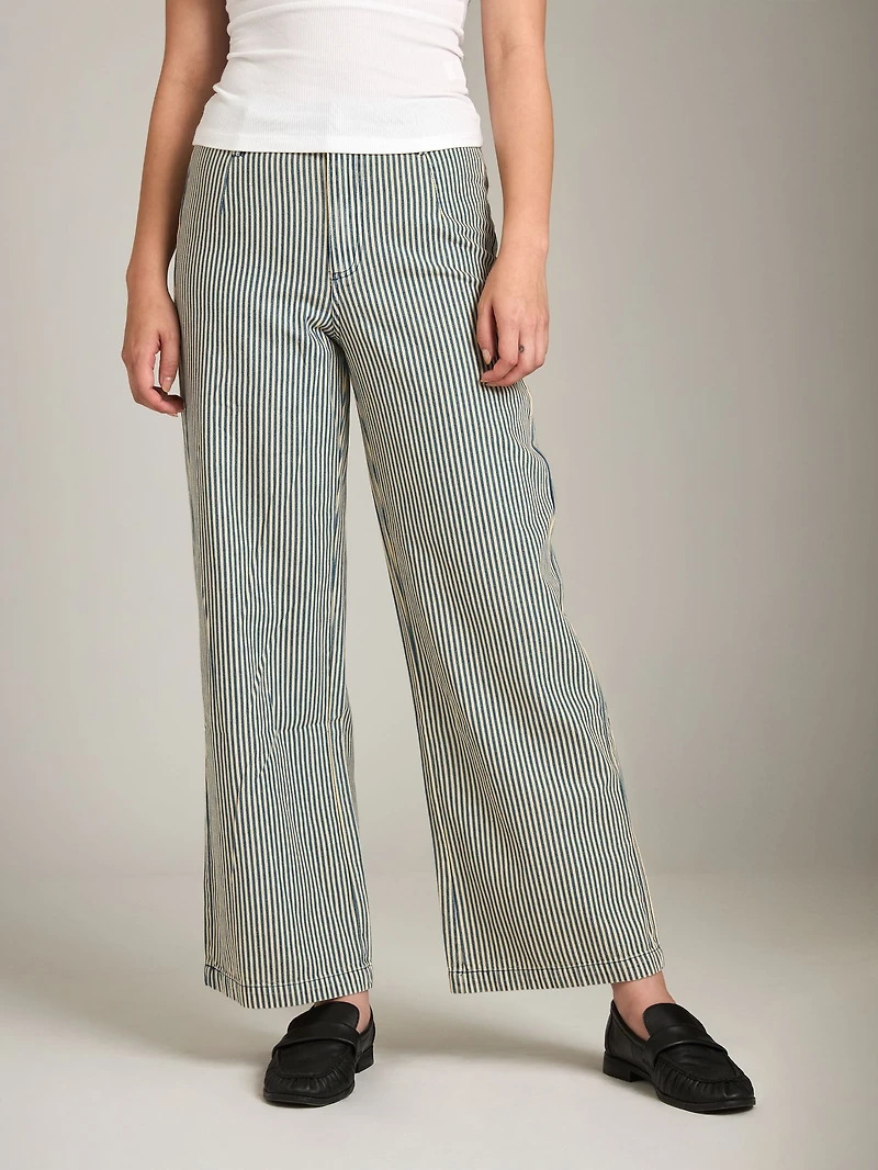 Wide Hem Stripe Pant