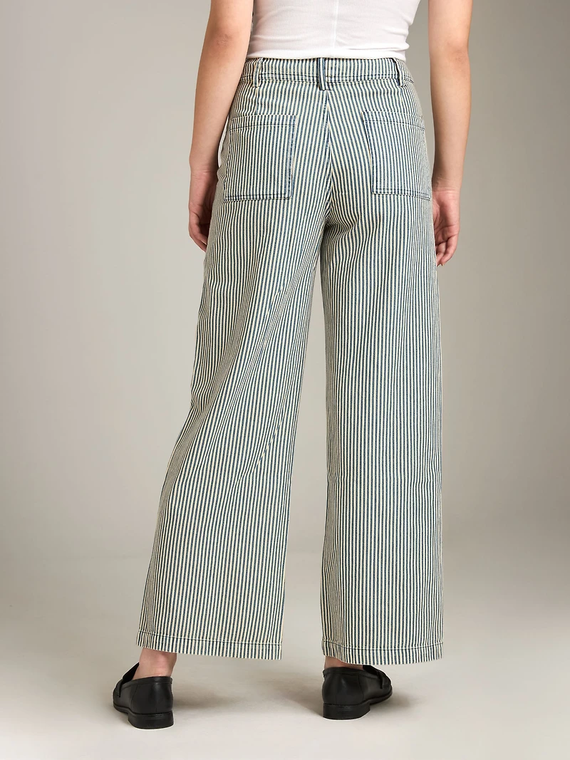 Wide Hem Stripe Pant