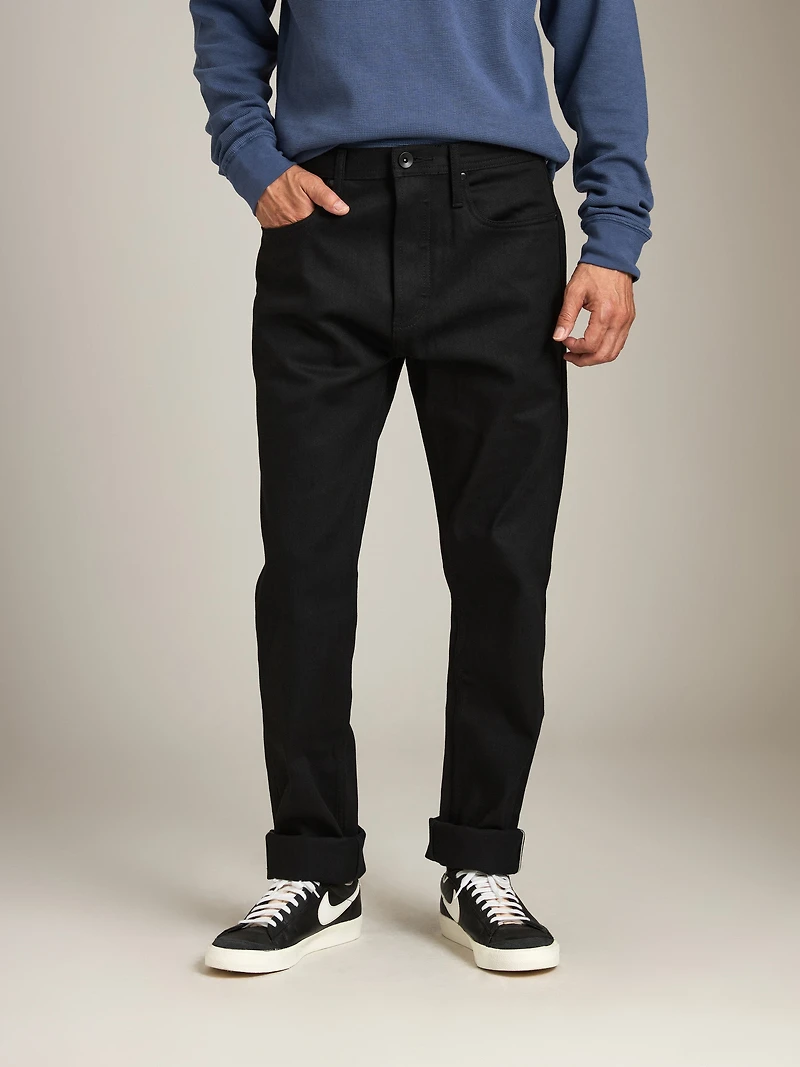 UB244 Tapered Stretch Selvedge - Black