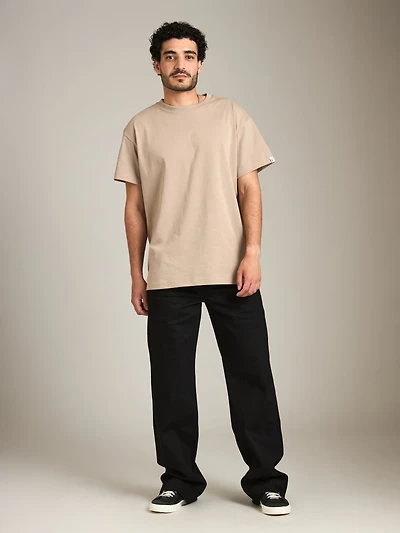 UB744 Wide Straight Stretch Selvedge - Black