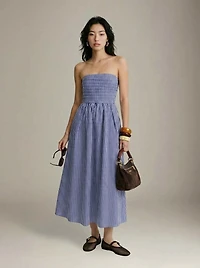 Promenade Strapless Stripe Dress