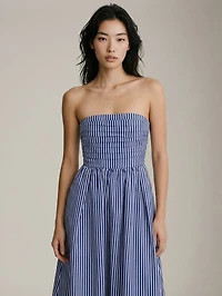 Promenade Strapless Stripe Dress