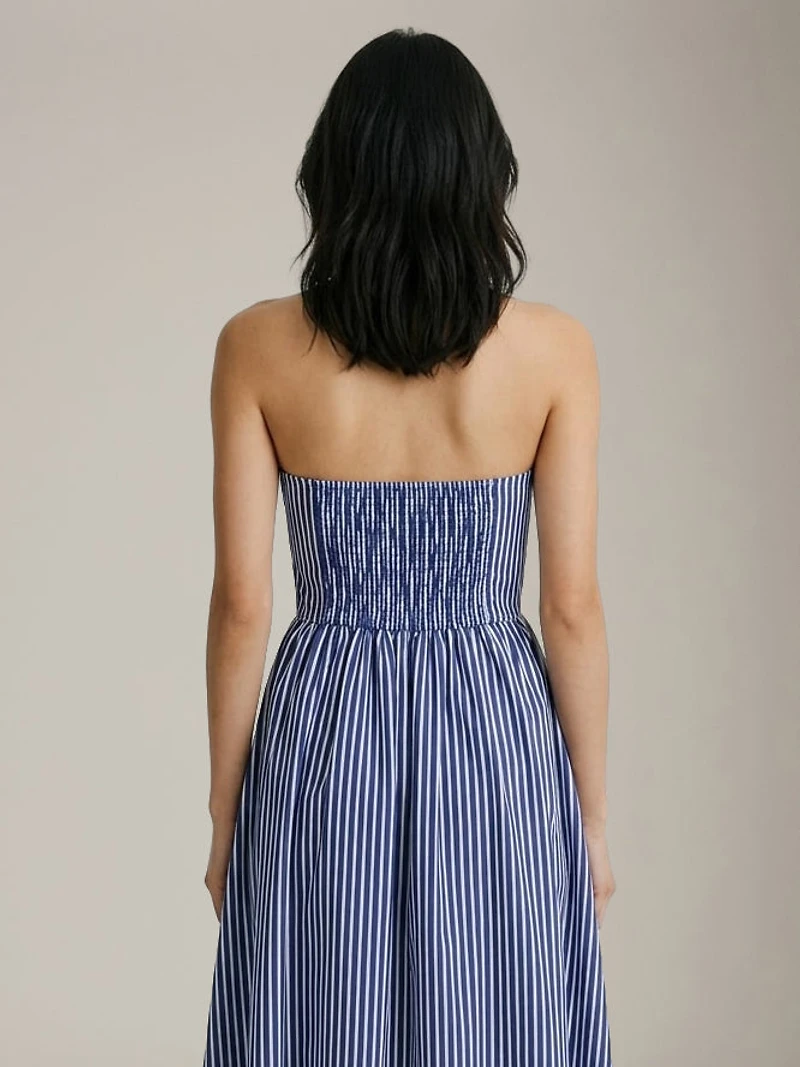 Promenade Strapless Stripe Dress