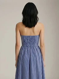 Promenade Strapless Stripe Dress