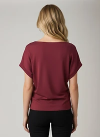 Scuba Short Sleeve Dolman Top