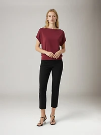 Scuba Short Sleeve Dolman Top