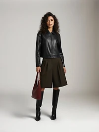 Nicki Faux Leather Zip Jacket