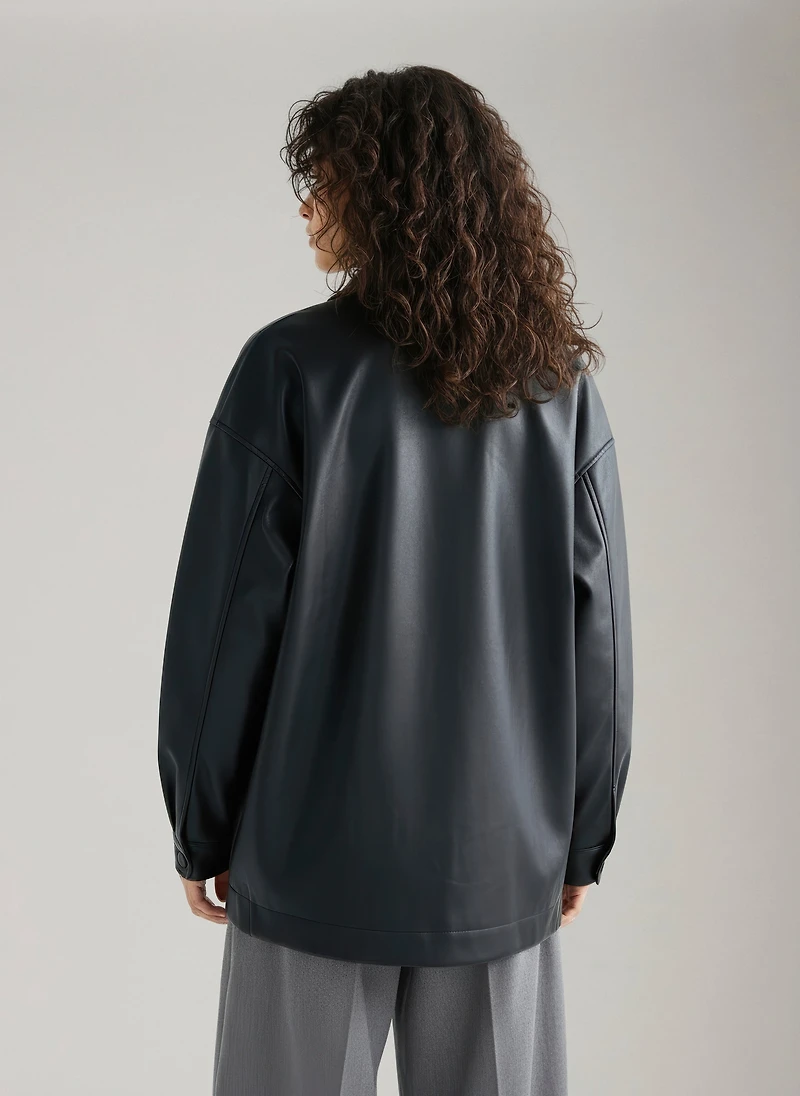 Jamilla Vegan Leather Overshirt