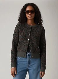 Tara Wooly Leopard Cardigan