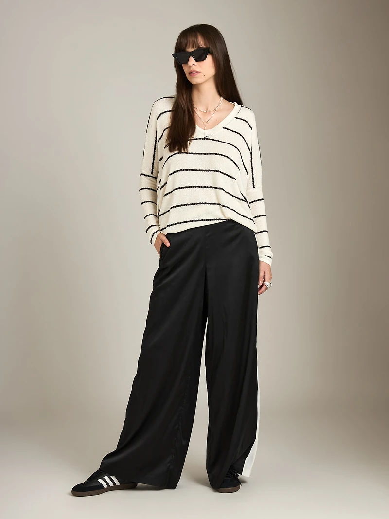 Stripe Boxy Long Sleeve Top