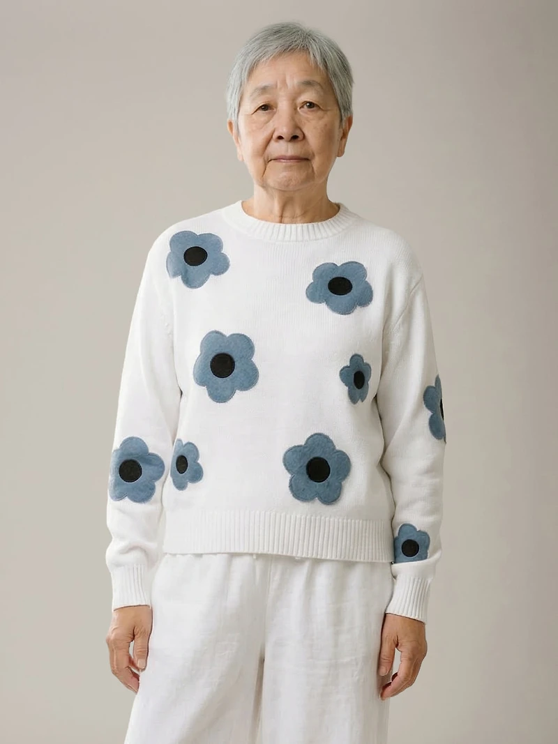 Casper Denim Flower Sweater