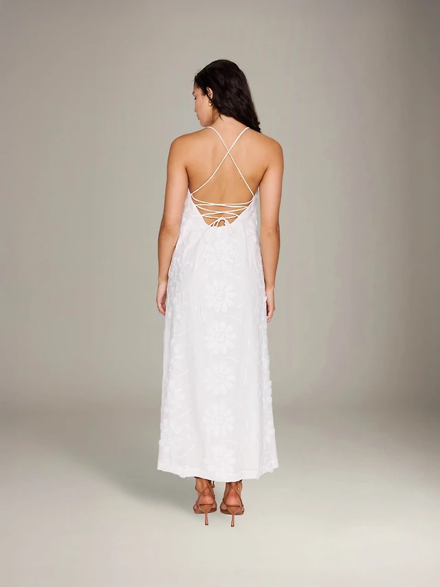 scoop flared ponte maxi dress Ponte Puff-Sleeve Maxi Dress