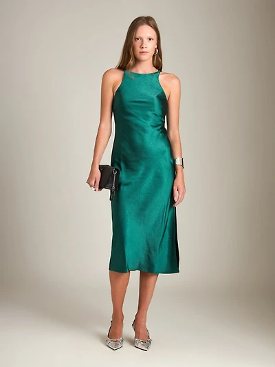 Aneesha Satin Bias Dress
