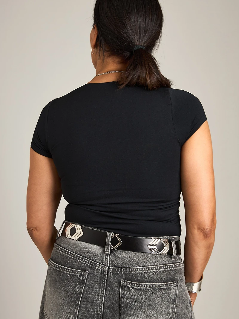 Seamless Carina Square Neck Baby Tee
