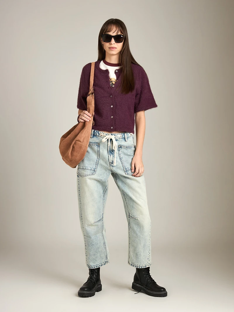 Barrel Denim With Drawstring