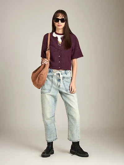 Barrel Denim With Drawstring