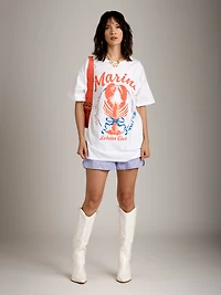 Marine Lobster Club Oversized Tee