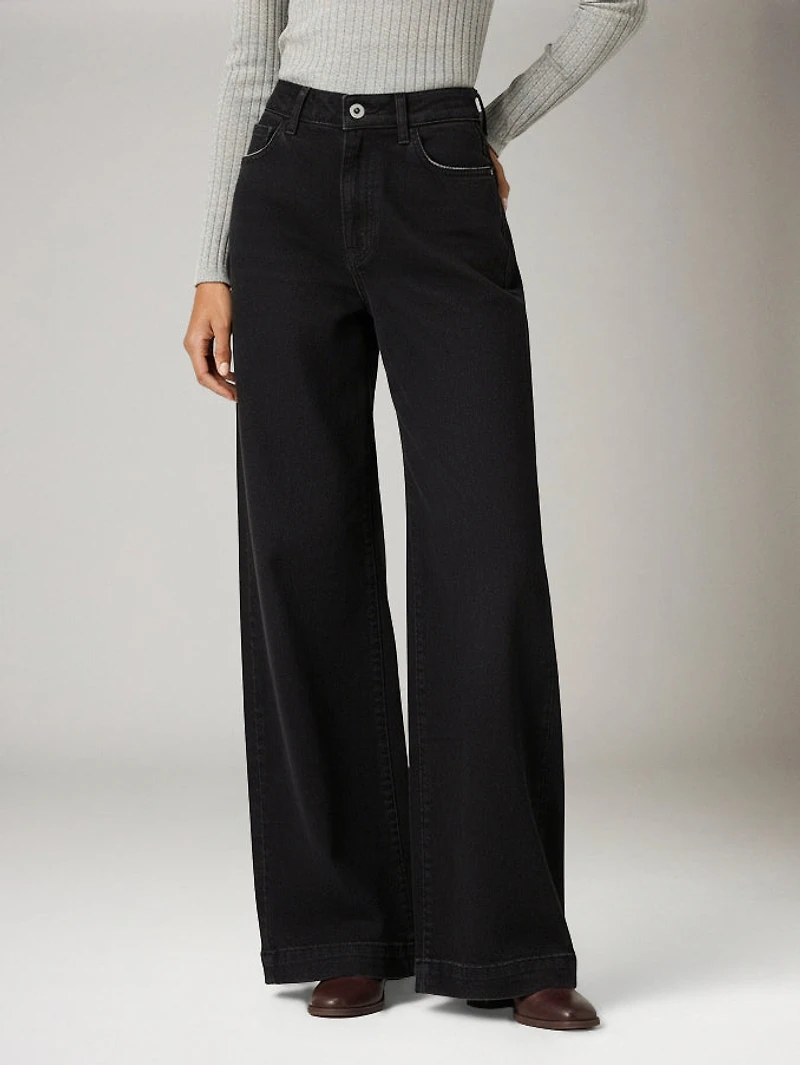 NCE Relaxed Wide Leg Jeans - Inkwell