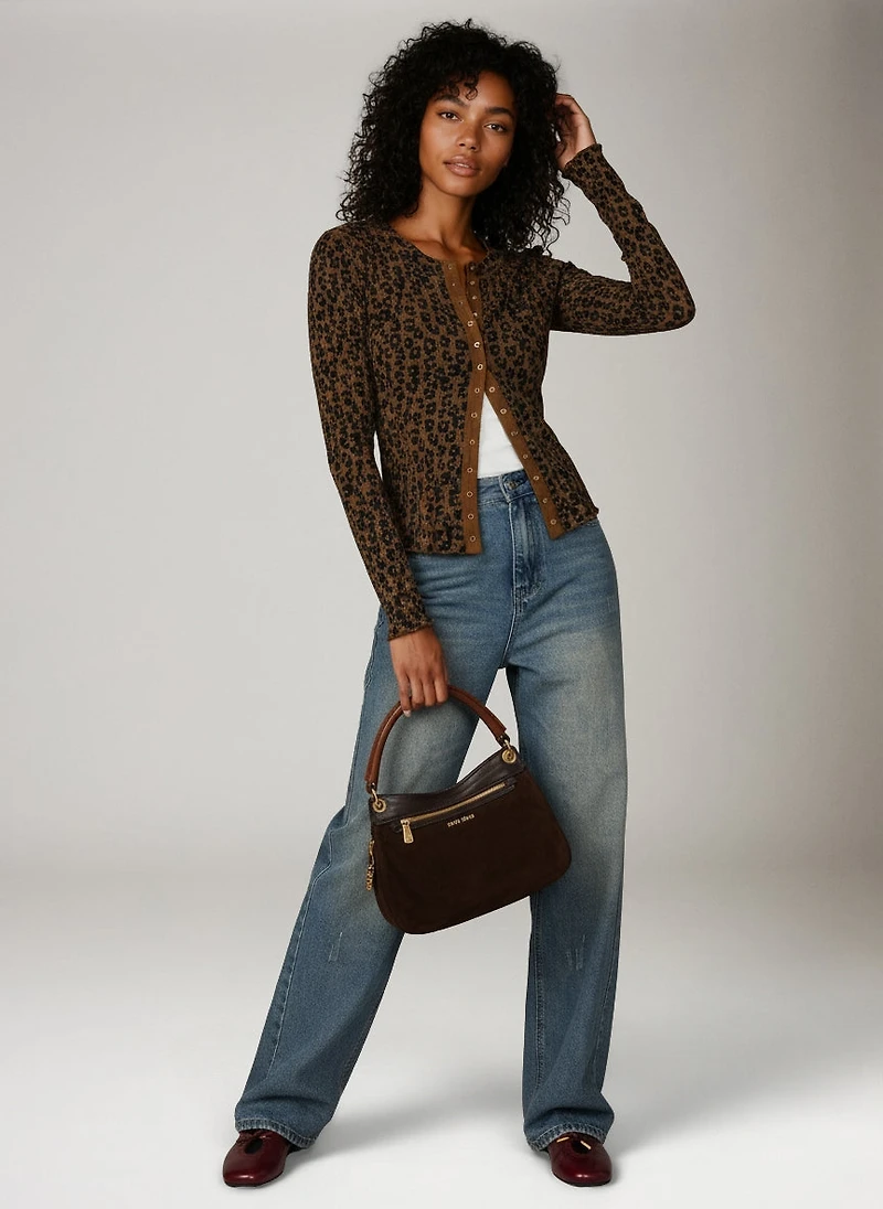 Going Places Printed Cardi Top