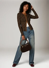 Going Places Printed Cardi Top