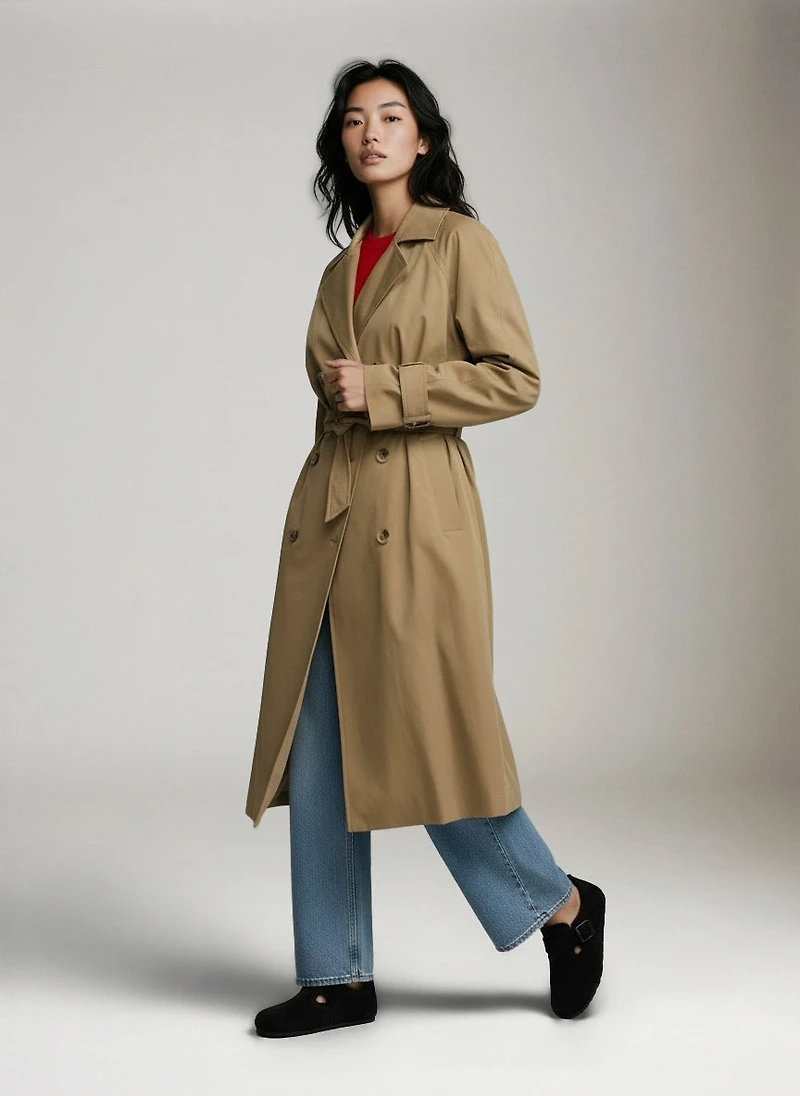 Orchid Long Trench Coat