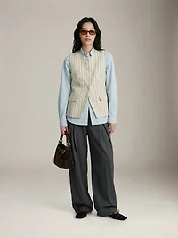 Lorna Stripe Long Vest