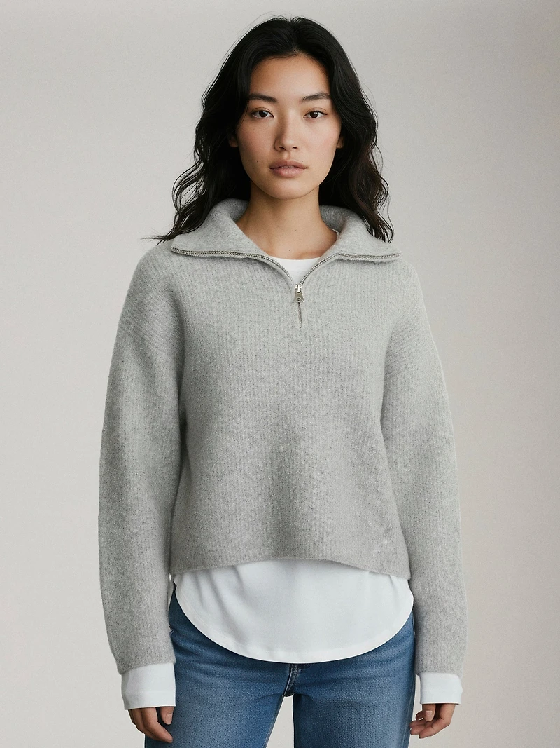 Eva Eco Mockneck Pullover Sweater