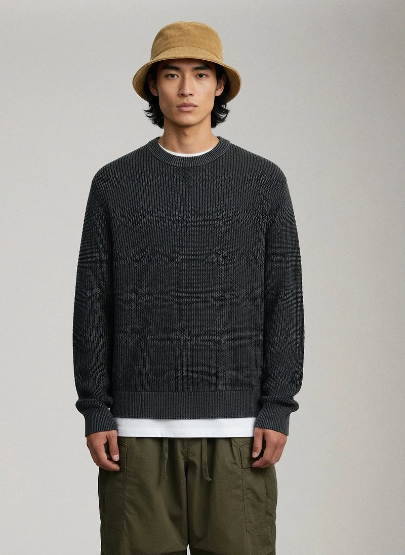 Motion Washed Knit Crewneck