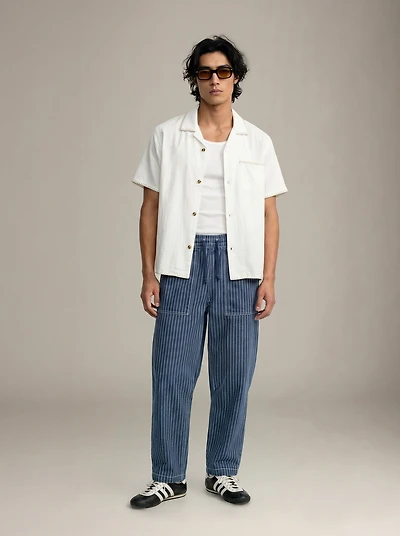 Pinstripe Denim Chef Pants
