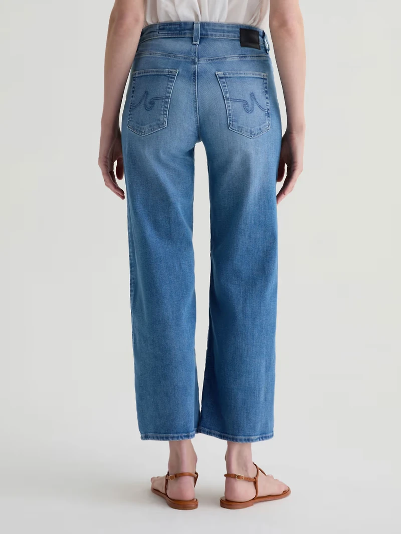 Saige Wide Leg Crop Jeans - Oceanic