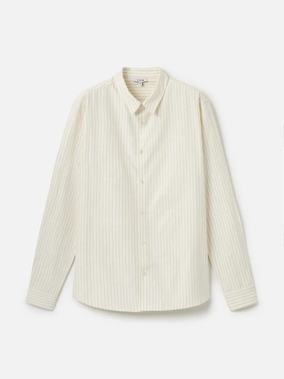 Classic Striped Long Sleeve Button Up Shirt