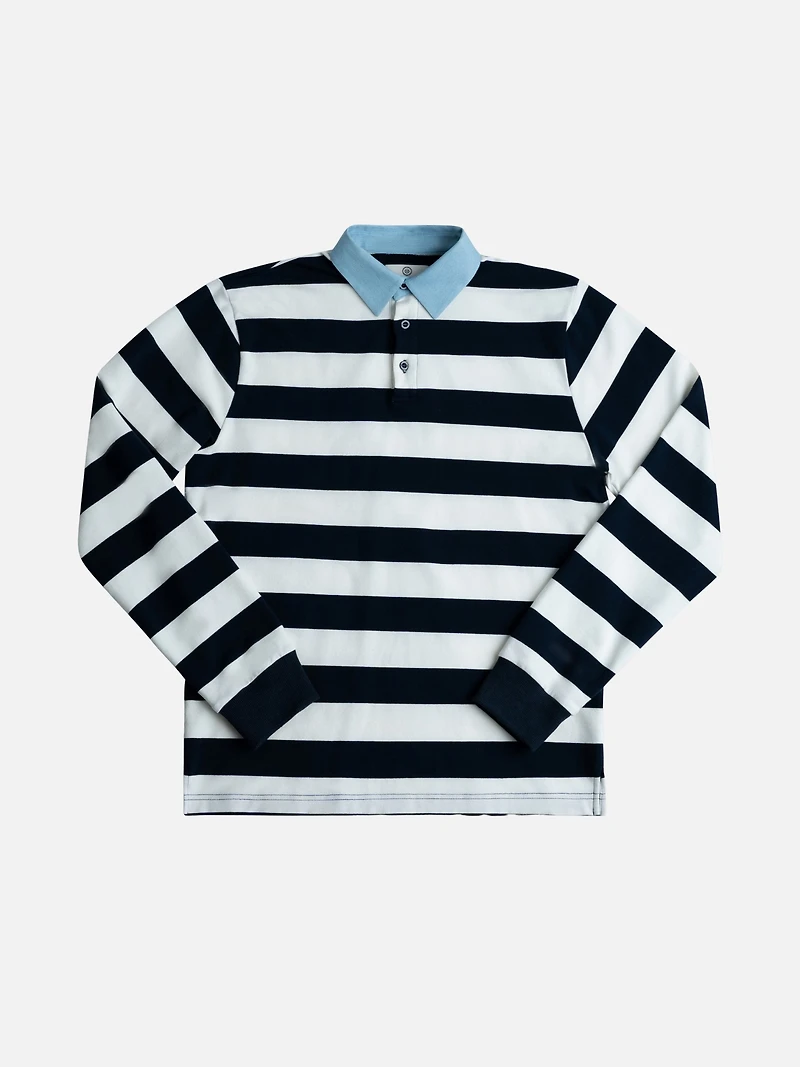 Denim Collar Rugby Shirt