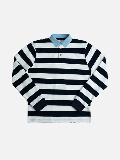 Denim Collar Rugby Shirt