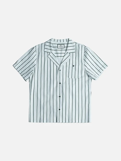 Striped Camp Collar Shirt