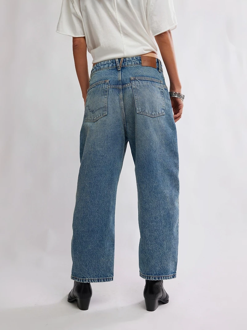 Deep Trance Dropped Boyfriend Jeans - From Beyond