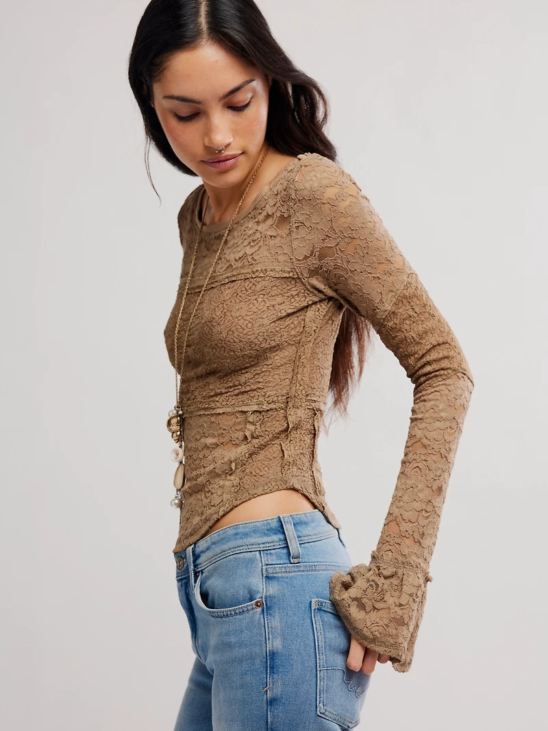 Lace Layering Long Sleeve Top