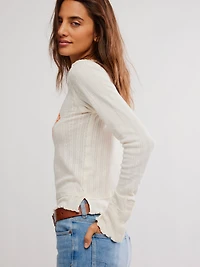 Through the Woods Pointelle Longsleeve T-Shirt